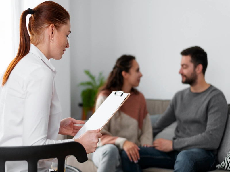 Couples therapy session