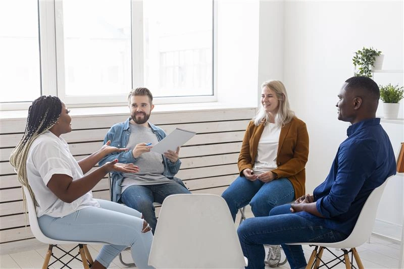 Group therapy sessions for mental health