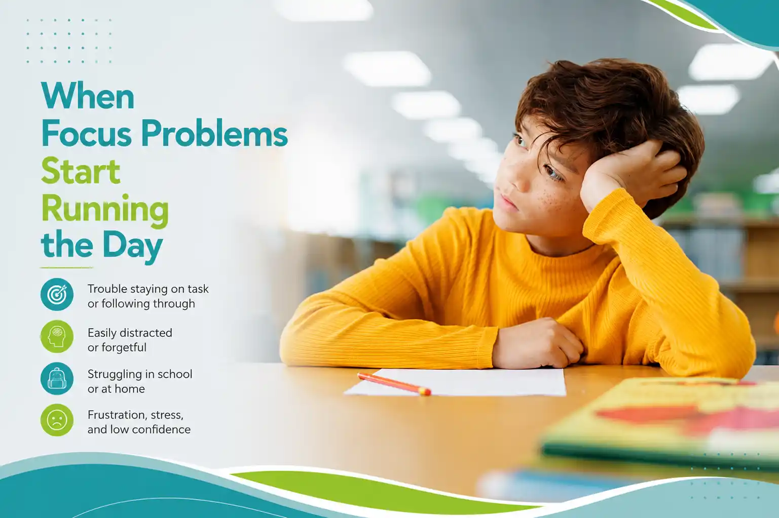 Attention and organization problems affecting daily routines